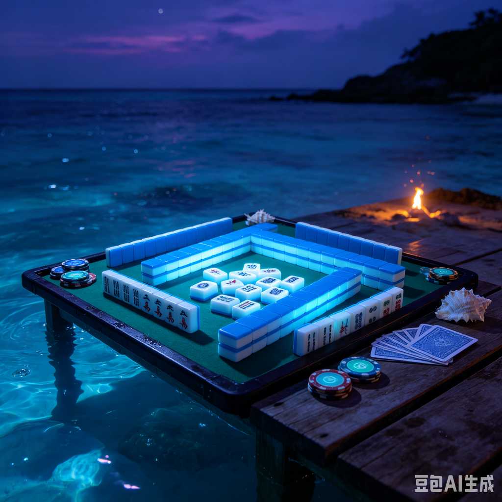 gradient blue mahjong tiles